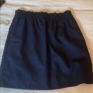 Jcrew Wool Navy Blue Skirt with Pockets